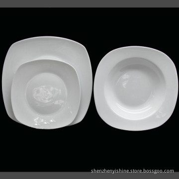 Square White Dinner Plates/Ceramic Plate/Fine Porcelain Square Plate (YSWD020)